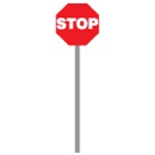 Stop/Slow Road Sign, Traffic Control