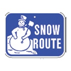 Snow Route sign