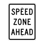 Speed Zone Ahead sign