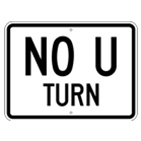 No U Turn sign