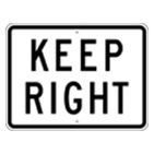 Keep Right sign