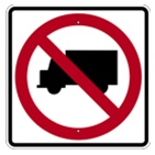 No Trucks icon sign