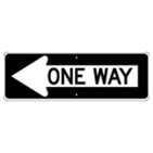 One Way (Left) sign