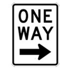 One Way (Right) sign