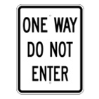 One Way Do Not Enter sign