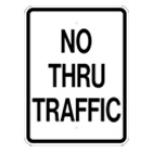 No Thru Traffic sign
