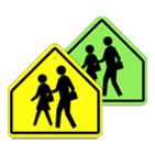 Pedestrian/ School Zone sign