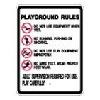 Playground Rules sign
