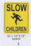 Slow Children styrene sign