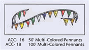 Multi-Colored Pennants- 50'