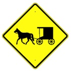 Amish Buggy Crossing Warning sign
